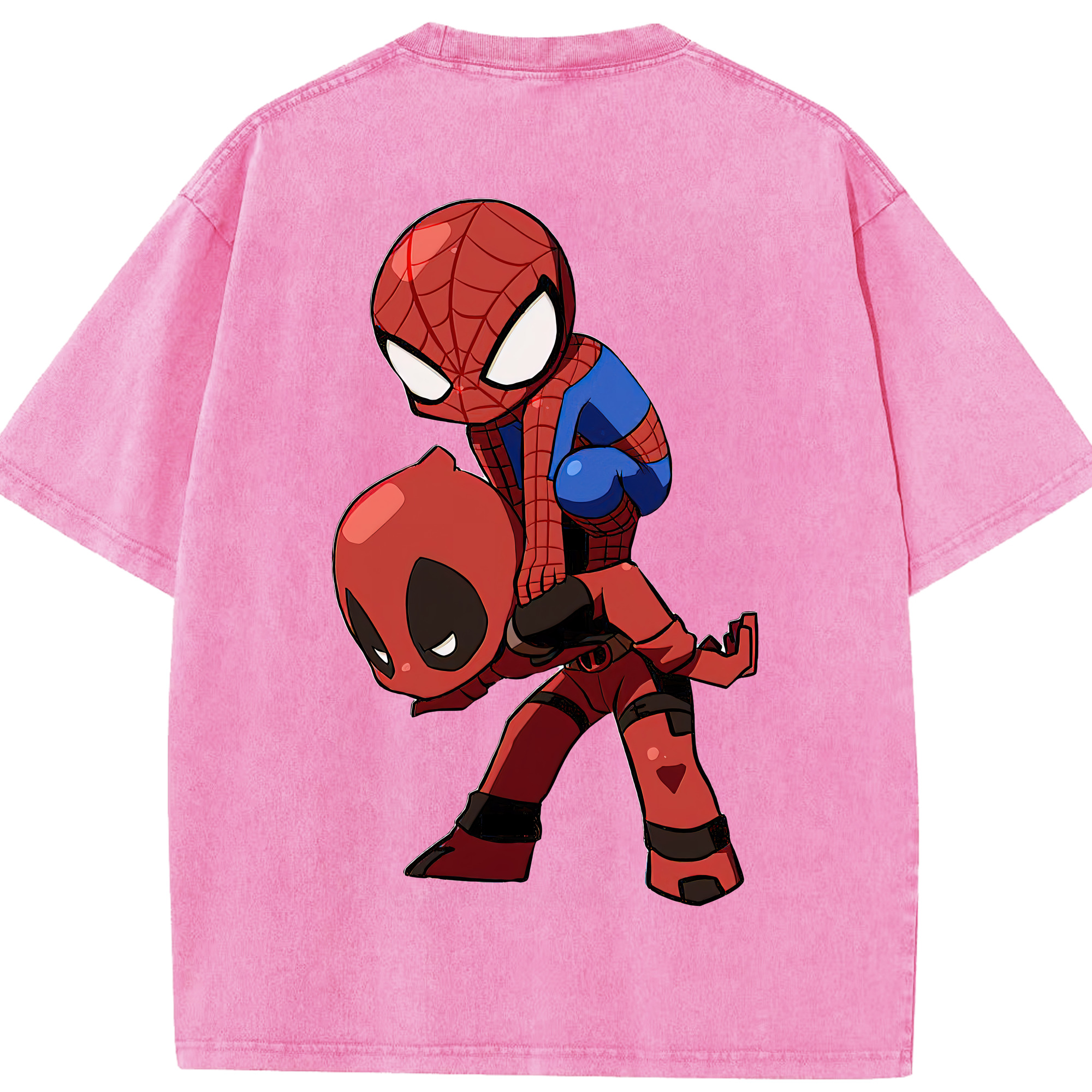 （画像用） Deadpool デッドプール 綿100% ヴィンテージ風 半袖Tシャツ（背面プリント）